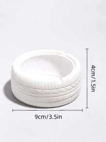 輪胎形狀家庭煙灰缸 - 紅色 - 查看 2