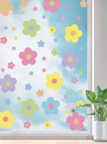 9 szt./zestaw folii dekoracyjnej z kwiatowym wzorem, kolorowa naklejka elektrostatyczna na okno z motywem kwiatowym do dekoracji domu, naklejki, naklejka ścienna, naklejka winylowa do dekoracji domu, wiosenne dekoracje odświeżające dom, naklejki dekoracyjne Rama, prezenty urodzinowe, dekoracja szkoły na ukończenie szkoły, szkolna niespodzianka, dekoracja pokoju w akademiku, dekoracja na powrót do szkoły, artykuły szkolne - Wielokolorowe - Zobacz 5