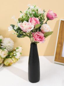 1入組樹脂花瓶極簡主義黑色花瓶適合家庭派對 - 黑色 - 查看 3