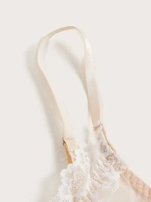 ROMWE 蕾絲拼接網紗性感睡裙