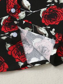 SHEIN 小男童印花襯衫 - 黑色 - 查看 3