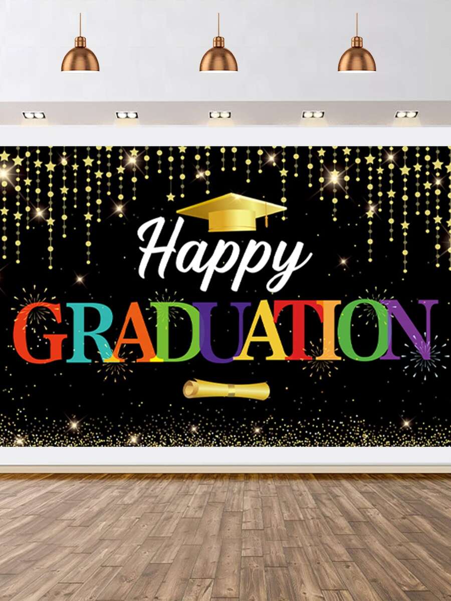 1 pieza Tela de fondo graduación fiesta decorativo - Multicolor - Ver 1