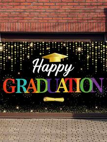 1 pieza Tela de fondo graduación fiesta decorativo - Multicolor - Ver 2