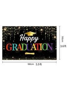 1 pieza Tela de fondo graduación fiesta decorativo - Multicolor - Ver 3