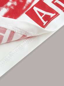SHEIN ICON Letter & Figure Graphic Cami Top - White - View 3