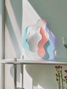 1pc PMMA Decorative Mirror, Modern Abstract Design Mirror Wall Sticker For Home - Multicolor - View 1