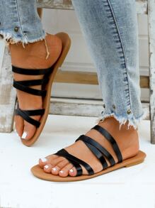 Dames platte sandalen