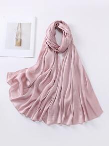 1pc Minimalist Solid Color Fashion Scarf For Women, Elegant & Versatile, Suitable For Casual Daily Wear - Dusty Pink - View 3