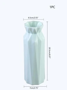 1pc Plastic Flower Vase, Minimalist Pink Vase For Flower - Pink - View 3