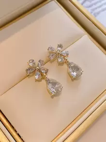Hoa giả trang trí hình giọt nước Hoa tai Valentine - Vàng - Xem 3
