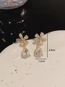 Hoa giả trang trí hình giọt nước Hoa tai Valentine - Vàng - Xem 4