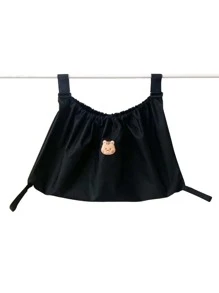 Baby Cartoon Bear Decor Stroller Hanging Bag - Black - View 3