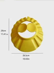 1个EVA材质浴帽，简约黄色防水浴帽 - 黃色 - 查看 3
