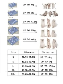 1pc Cartoon Dog Print Pet Crate Mat For Cat And Dog For Sleeping - Blue - View 4