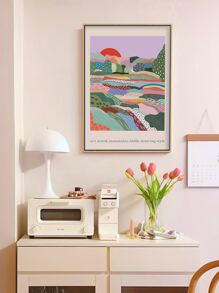 2 bức tranh vải canvas in hình chim hồng hạc màu nước trên nền hoa, thích hợp cho phòng khách, phòng ngủ, trang trí nhà cửa, không khung - Nhiều màu - Xem 7