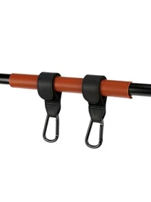 1 pair Stroller Dedicated Hook, Storage Bag Hook For Backpack, Electric Car, Universal Stroller Hook - Black - View 7