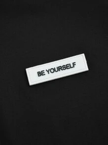 SHEIN ICON Spring Outfits 3 Colors Half Turtle Neck Zipper Plain Slim Fit Long Sleeve T-Shirt - Black - View 3