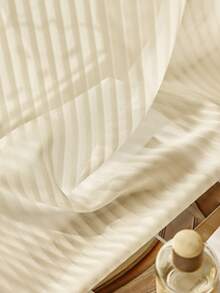 White Sheer Panel Curtain, Modern Polyester Light Filtering Privacy Sheer Curtain For Home - White - View 2