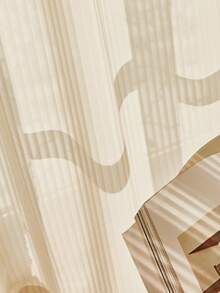 White Sheer Panel Curtain, Modern Polyester Light Filtering Privacy Sheer Curtain For Home - White - View 3