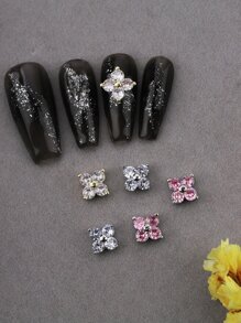 6入組四葉草設計美甲飾品 - 彩色 - 查看 1