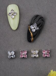 6入組四葉草設計美甲飾品 - 彩色 - 查看 5