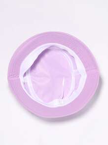 1pc Women Solid Casual Bucket Hat - Purple - View 4