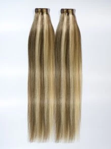 20 miếng băng keo highlight nối tóc thẳng P4/24 18-20 inch tóc thật nguyên chất nối tóc highlight màu băng keo nối tóc - SP4/24 - Xem 2