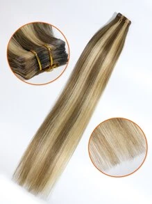 20 miếng băng keo highlight nối tóc thẳng P4/24 18-20 inch tóc thật nguyên chất nối tóc highlight màu băng keo nối tóc - SP4/24 - Xem 6