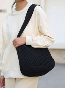 ENBEI Túi đi biển cho kỳ nghỉ hè, Túi xách móc thời trang và thanh lịch, Túi đeo chéo dung tích lớn cho túi đeo vai nữ, Thích hợp cho mùa hè, kỳ nghỉ và sử dụng hàng ngày, Vật dụng thiết yếu khi đi du lịch cho sinh viên đại học, Quà tặng Ngày của Mẹ cho phụ nữ thường ngày, Quà tặng Ngày của Nhà giáo, Quà tặng phù dâu đám cưới - màu đen - Xem 6