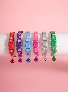 5入組爪子圖案隨機寵物項圈適用於狗狗適用於戶外 - 彩色 - 查看 1