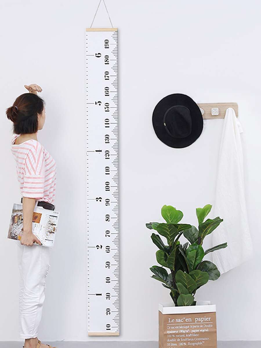 1pc Height Measurement Wall Hanging Ruler, Modern Height Measuring Ruler For Kids - White - View 1
