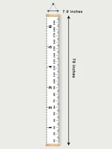 1pc Height Measurement Wall Hanging Ruler, Modern Height Measuring Ruler For Kids - White - View 3