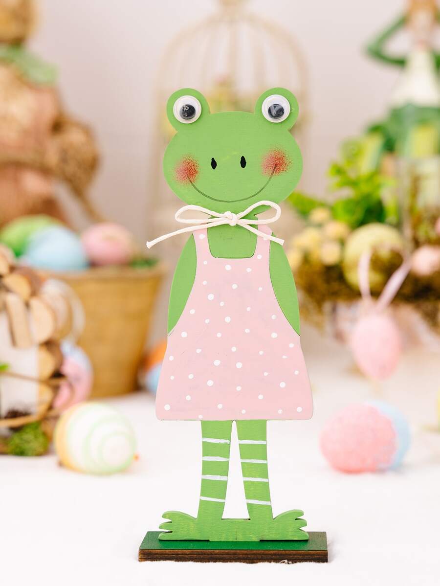 1 pieza Decoración creativo con diseño rana objeto de decoración para casa - Multicolor - Ver 1