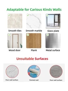 1pc Punch-free Waterproof Bathroom Hook - Clear - View 3