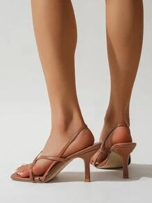 Xăng đan Cao gót Nữ - màu nâu - Xem 2