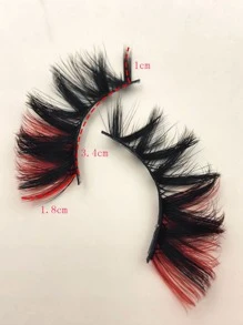 5 对 10-18 毫米蓬松、纤长、浓密的彩色假睫毛，眼尾细长交叉，适合化妆风格，适合派对家居 DIY 适合日常生活、婚礼、约会、派对、音乐节、万圣节和圣诞节及浓密睫毛延长