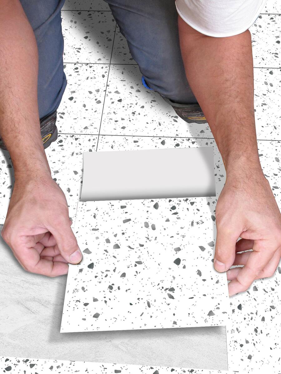 5 miếng dán sàn hoa văn đất nung, gạch lát sàn bằng nhựa PVC hiện đại cho gia đình - Nhiều màu - Xem 1