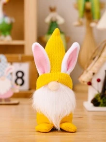 1入組滌綸小矮人可愛兔耳朵設計侏儒飾品適用於派對 - 彩色 - 查看 1