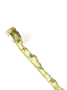 1卷蝴蝶圖案美紋紙膠帶優雅多用途DIY工藝家用和紙膠帶 - 彩色 - 查看 2