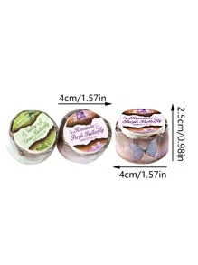 1卷蝴蝶圖案美紋紙膠帶優雅多用途DIY工藝家用和紙膠帶 - 彩色 - 查看 3