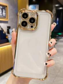 一件電鍍防摔亞克力手機殼，適用於 iPhone - 金色 - 查看 1