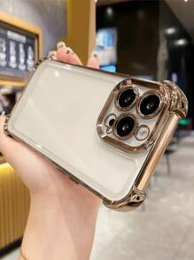 一件電鍍防摔亞克力手機殼，適用於 iPhone - 金色 - 查看 2