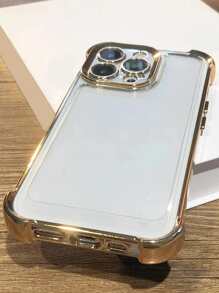 一件電鍍防摔亞克力手機殼，適用於 iPhone - 金色 - 查看 3