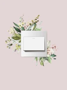 1pc PVC Switch Outlet Wall Sticker, Modern Plant Pattern Switch Sticker For Home, Stickers, Wall Decal, Vinyl Decal For Home Decorations, Spring Decoration Items Refresh Your Home, Festival Decoration Stickers Gifts Birthday Graduation - Multicolor - View 5