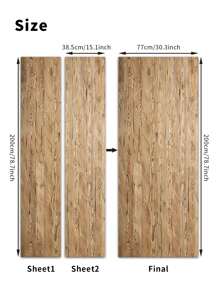 1 miếng dán cửa chống nước họa tiết vân gỗ - Nhiều màu - Xem 2