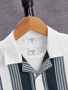 SHEIN Boys Striped Print Shirt Without Tee - Multicolor - View 4