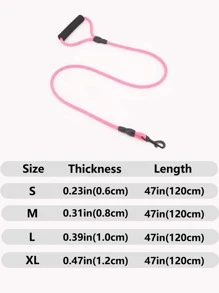 Supet 1pc Reflective Pet Leash For Dog For Outdoor - Pink - View 7