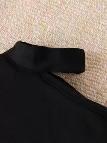 SHEIN Đứa bé gái Chất rắn Dây Áo thun & Túi nắp bên cạnh Quần Cargo Không có thắt lưng - Nhiều màu - Xem 3