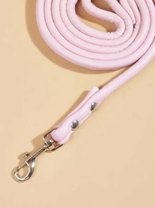 1 pieza Correa de mascota unicolor para perro para exterior - Rosa - Ver 4