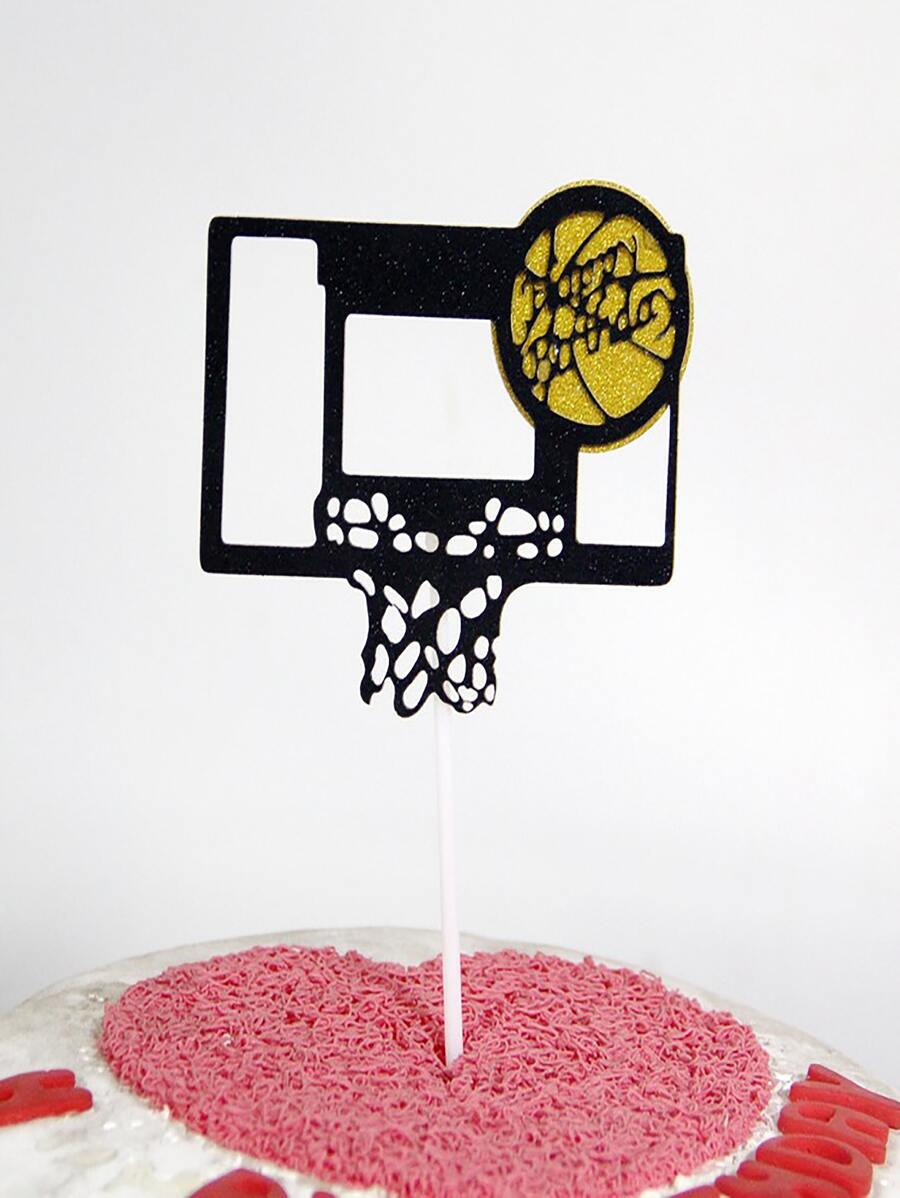 1 Nhựa Bánh Nước Quai, Hiện Đại Bóng Rổ Thiết Kế Bánh Hàng Đầu Trang Trí Cho Bữa Tiệc Sinh Nhật - màu đen - Xem 1